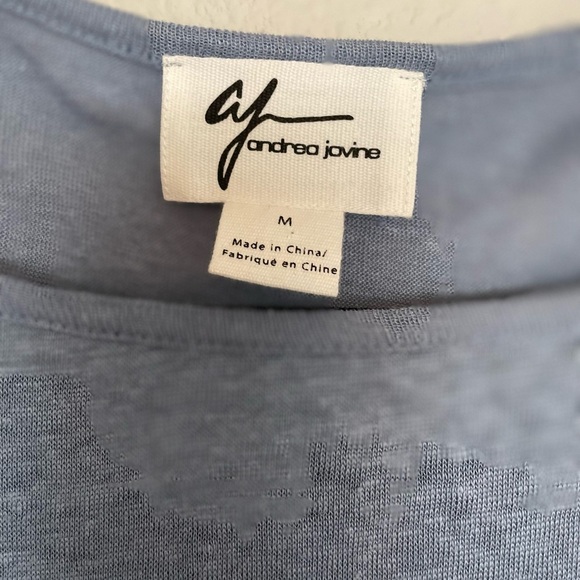 Andrea Jovine Light Blue Long Sleeve Top - Picture 2 of 3